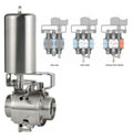 2'' Pneumatic Sanitary Threaded Butterfly Valves AV-1PT AISI-304
