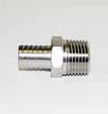 1/2'' MPT to 1/2'' Barb - Stainless