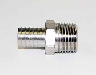 1/2'' MPT to 3/8'' Barb - Stainless