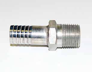 3/8'' MPT to 1/2'' Barb - Stainless